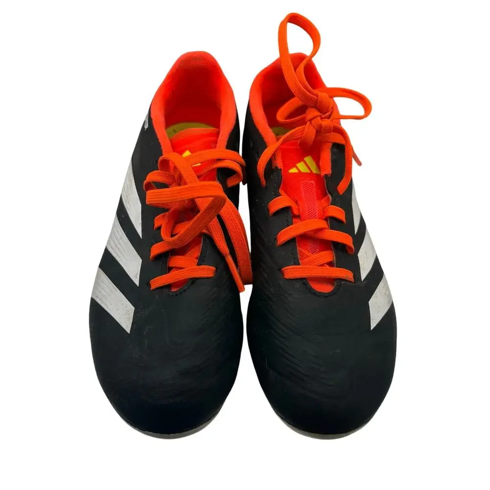 adidas Predator League Soccer Football Cleat 3 Black Orange Athletic Sport Shoe